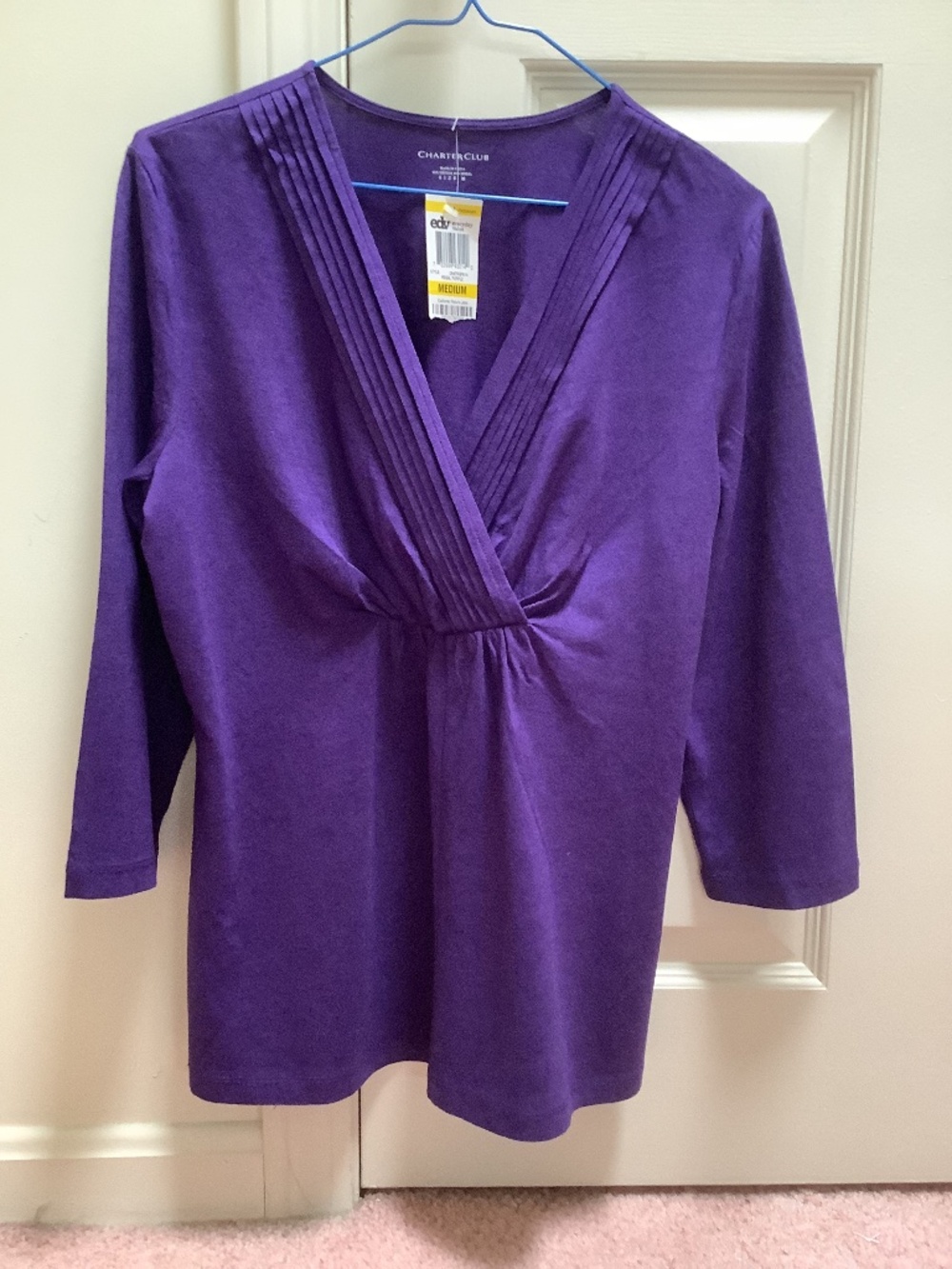 Charter Club purple top. Size medium